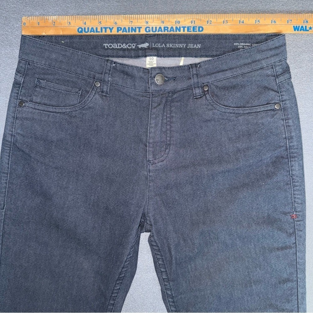 Toad&Co Gray Lola Skinny Jeans for Women size 10 Organic cotton cottagecore - Picture 5 of 13